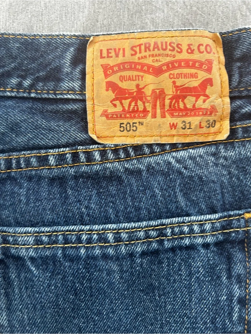 505 Regular Levi's Dark Blue Mens Jeans